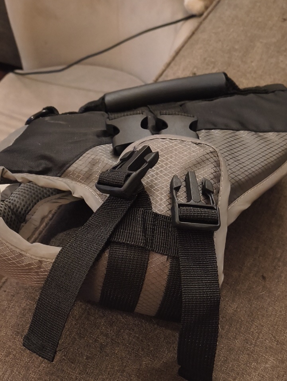 Dog's Gray and  Black Harness - Versatile Everyday Carry